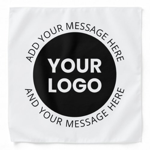 Business Logo  Editable Text  White  Black Bandana