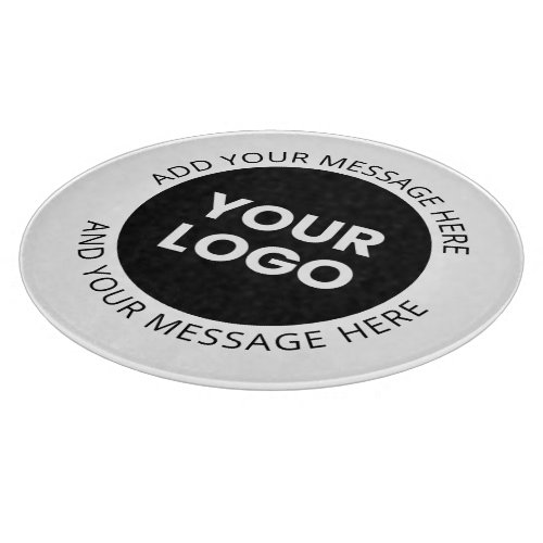 Business Logo  Editable Text  White  Black Cutting Board