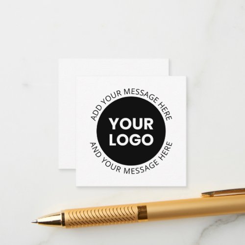 Business Logo  Editable Text  White  Black Enclosure Card