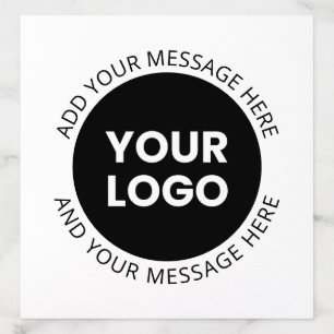 Business Logo & Editable Text White & Black Envelope Liner