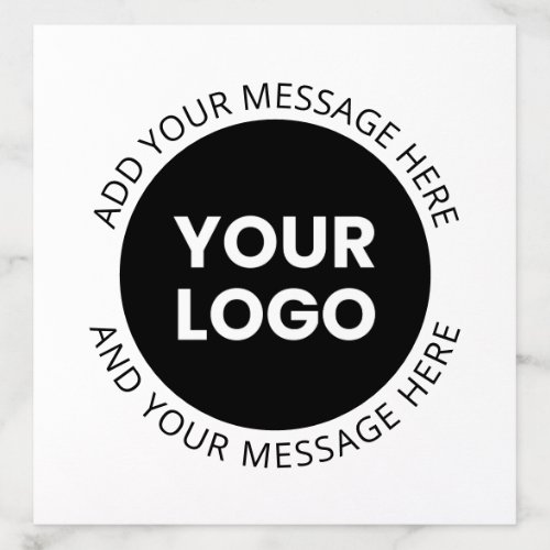 Business Logo  Editable Text  White  Black Envelope Liner