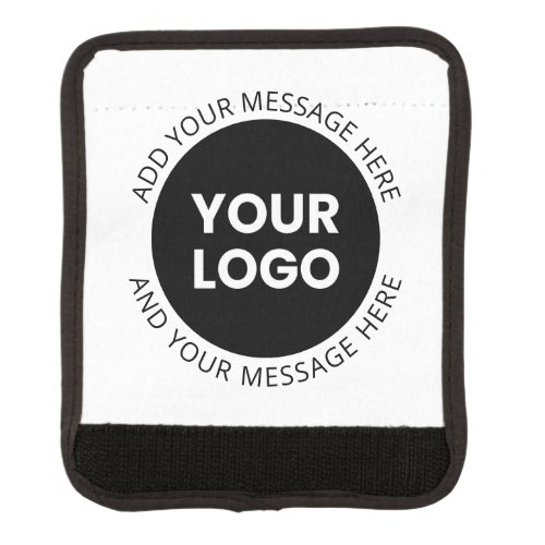 Business Logo  Editable Text  White  Black Luggage Handle Wrap