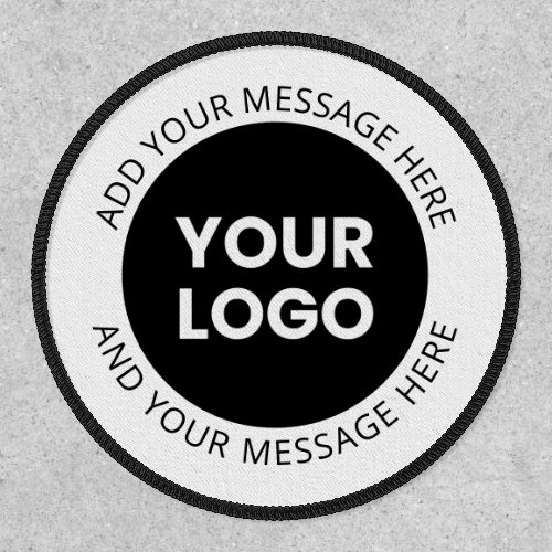 Business Logo  Editable Text  White  Black Patch