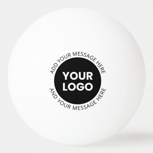 Business Logo  Editable Text  White  Black Ping Pong Ball