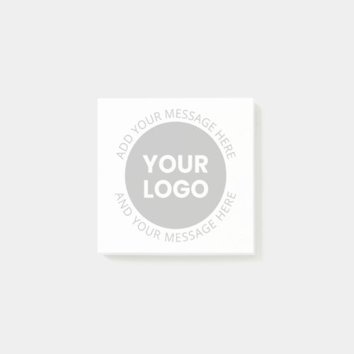 Business Logo  Editable Text  White  Grey Post_it Notes
