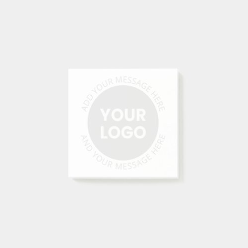 Business Logo  Editable Text  White  Grey Post_it Notes