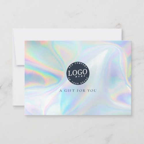 Business Logo Elegant Holographic Gift Certificate