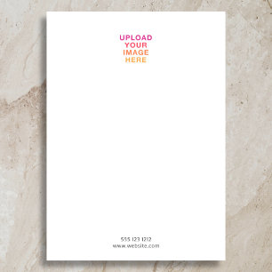 Business Logo Elegant Minimalist White Note Card