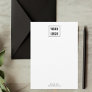 Business Logo Elegant Minimalist White Note Card