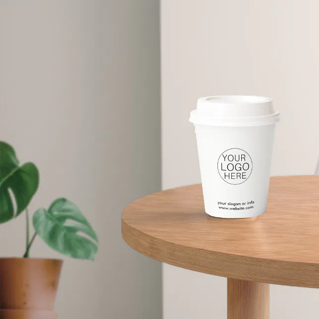 Business Logo | Elegant Modern Professional Paper Cups | Zazzle