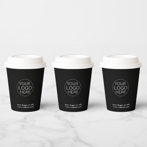 Business Logo  Elegant Modern Professional Paper Cups