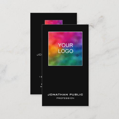 Business Logo Elegant Professional Modern Vertical Business Card