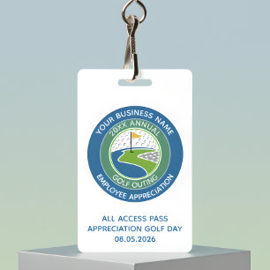 Business Logo Employee Appreciation Golf Event Badge