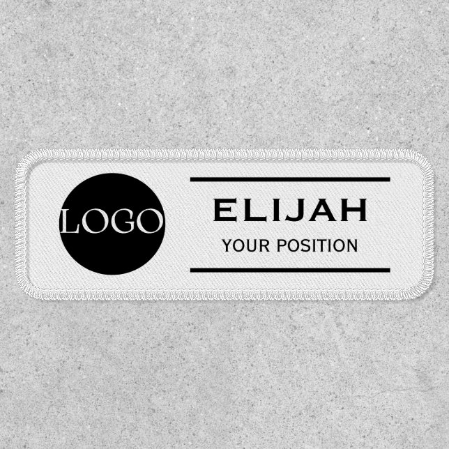 Business Logo, Employee Name, Position Custom Line Patch (Front)