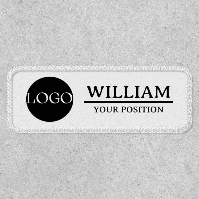 Business Logo, Employee Name, Position Custom  Patch (Front)