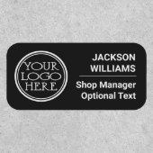 Business logo, employee name, position minimalist patch (Front)