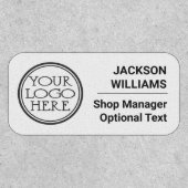 Business logo, employee name position minimalist patch (Front)