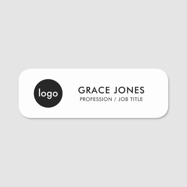 Business Logo Employee Name Tag (Front)