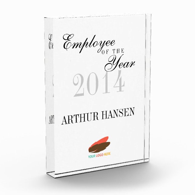 Business logo employee of the month award (Left)