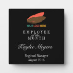 Business Logo Employee Of The Month Award Plaque at Zazzle