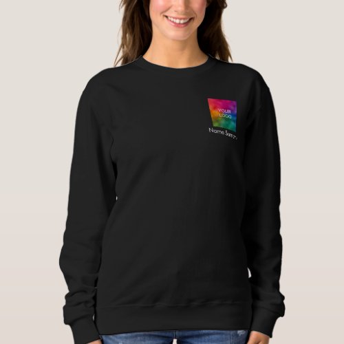 Business Logo Employee Womens Double Sided Bulk Sweatshirt