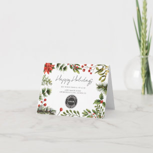 Business Logo Employees Christmas Holiday Card