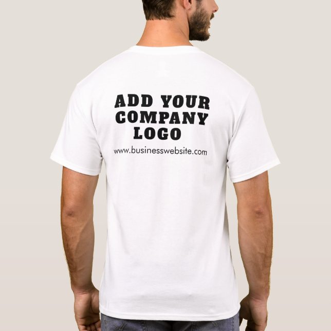 Business Logo Employees Event Matching Custom T-Shirt (Back)
