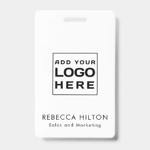 Business Logo Employees Modern Custom Badge