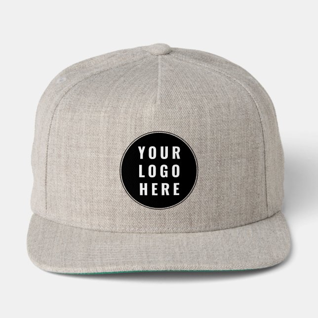 Business Logo Employees Promotional Custom Snap Back Hat (Front)