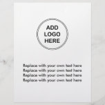 Business Logo Flyer Template<br><div class="desc">Used these business flyers by replacing the template logo with your own business logo or graphic to promote your business or extend your brand anywhere you send these flyers.  Promote your business,  an event,  or product.</div>