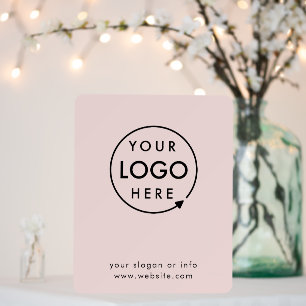 Business Logo Foam Board   Blush Pink Branded Sign