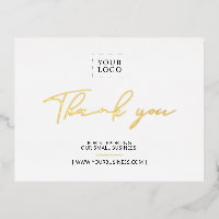 Business Logo Foil Thank you Package Insert