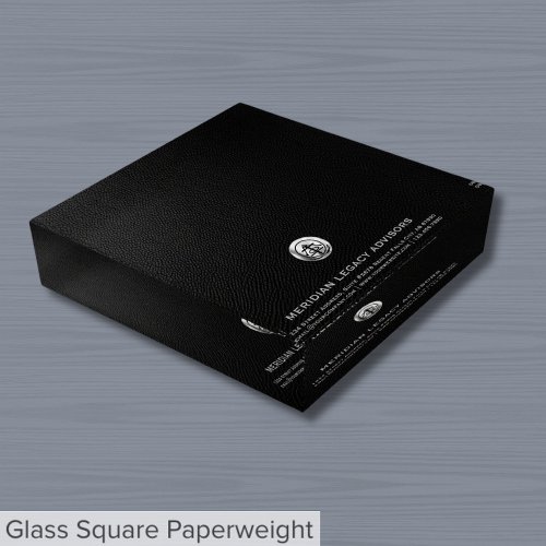Business Logo Glass Paperweight
