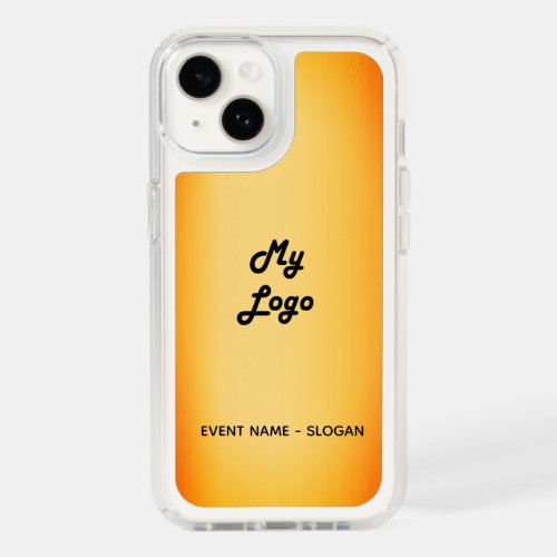 Business logo gold metallic company speck iPhone 14 case