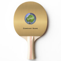 Business Logo Gold Ping Pong Paddle Business Logo Gold Ping Pong Paddle