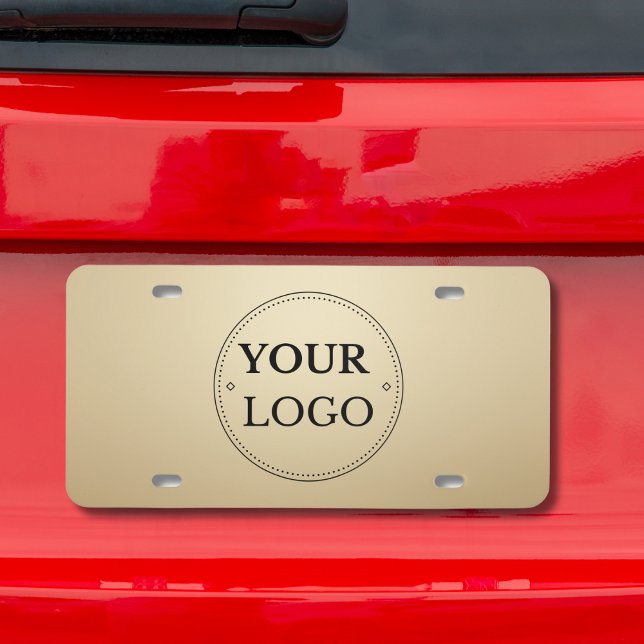 Business Logo Gold Professional Branded Modern License Plate (Creator Uploaded)