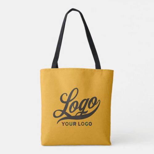 Business logo Gold yellow Company brand Custom Tote Bag