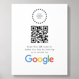Business Logo Google Reviews website scan Acrylic Photo Tile