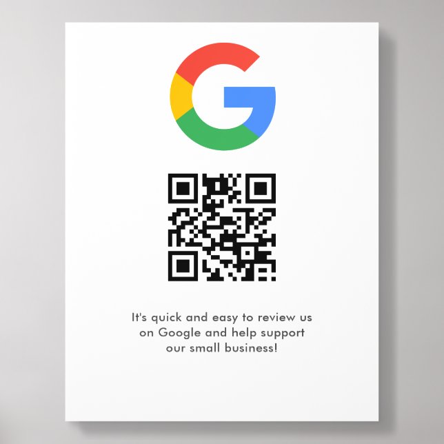 Business Logo Google Reviews website scan  Acrylic Photo Tile (Front Set)