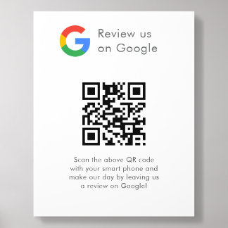 Business Logo Google Reviews website scan Acrylic Photo Tile