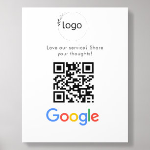 Business Logo Google Reviews website scan  Acrylic Photo Tile