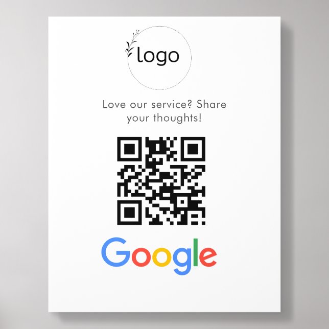 Business Logo Google Reviews website scan  Acrylic Photo Tile (Front Set)