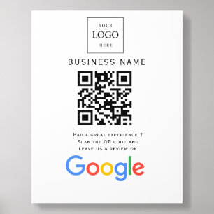 Business Logo Google Reviews website scan  Acrylic Photo Tile
