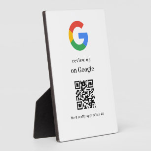 Business Logo Google Reviews website scan  Plaque
