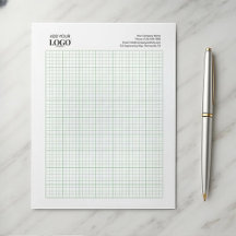 Business Logo Graph Pad | Minimal 5x5 Grid Sketch