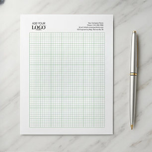 Business Logo Graph Pad Minimal 5x5 Grid Sketch