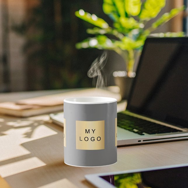 Business logo gray coffee mug (Creator Uploaded)