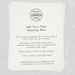 Business Logo | Gray Modern Minimalist Marketing Flyer<br><div class="desc">A simple custom silver gray business flyer template in a modern minimalist style which can be easily updated with your company logo, contact details and custom flyer text. The perfect solution for any business to include details of your products, services, promotions event pricing and much more! If you need any...</div>