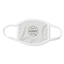 Business Logo | Gray Modern Professional Face Mask