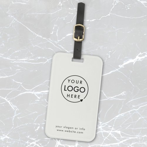Business Logo  Gray Modern Professional Travel Luggage Tag